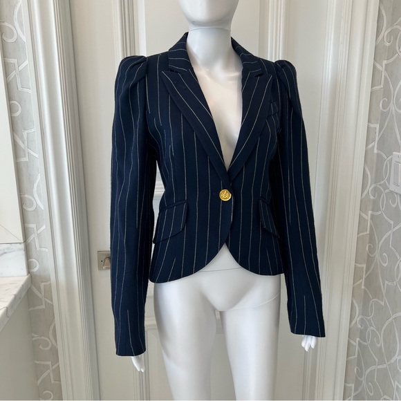Smythe Navy Pinstripe Blazer - Picture 9 of 11